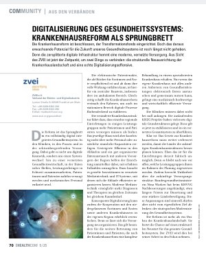 Vorschauseite 1: Digitalisierung des Gesundheitssystems: Krankenhausreform als Sprungbrett