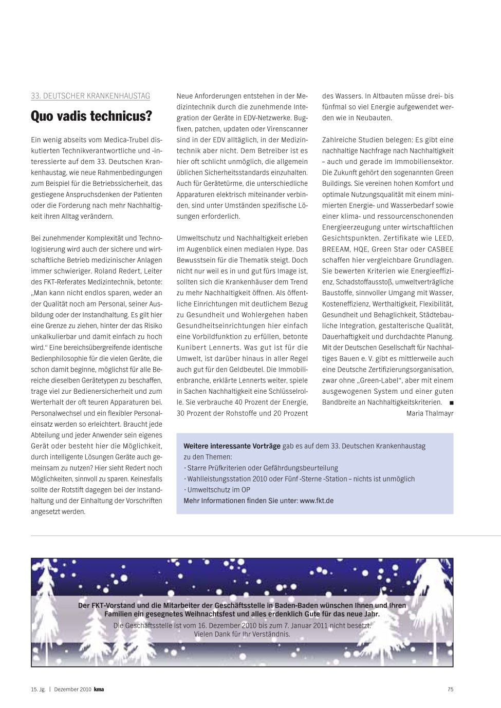 Vorschauseite 1: Quo vadis technicus?