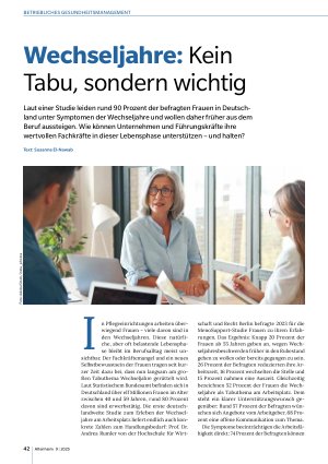 Vorschauseite 1: Wechseljahre: Kein Tabu, sondern wichtig