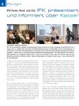 Vorschauseite 1: IFK präsentiert sich im neuen Design und informiert über Kassenverhandlungen und Digitalisierung.