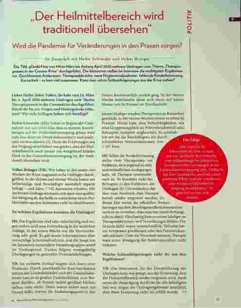 Vorschauseite 2: Der Heilmittelbereich wird traditionell übersehen.
