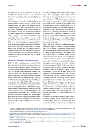 Vorschauseite 2: Subscribe to Open – Ein nachhaltiges Modell für Open Access?
