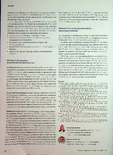 Vorschauseite 3: Palliative Care an der Uni studieren. Akademische Weiterbildung in Österreich für die Hospizund Palliativversorgung.