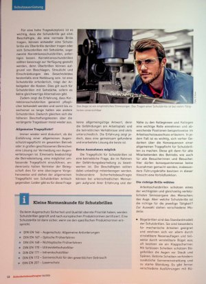 Vorschauseite 2: Augenschutz: Augenverletzungen drohen überall Empfindliches Sinnesorgan