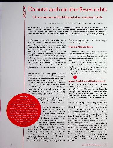 Vorschauseite 1: Da nutzt auch ein alter Besen nichts Die verstaubende Modellklausel einer instabilen Politik