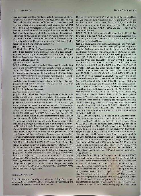 Vorschauseite 2: Aktuelle Entscheidungen Vertragsärztliche Versorgung