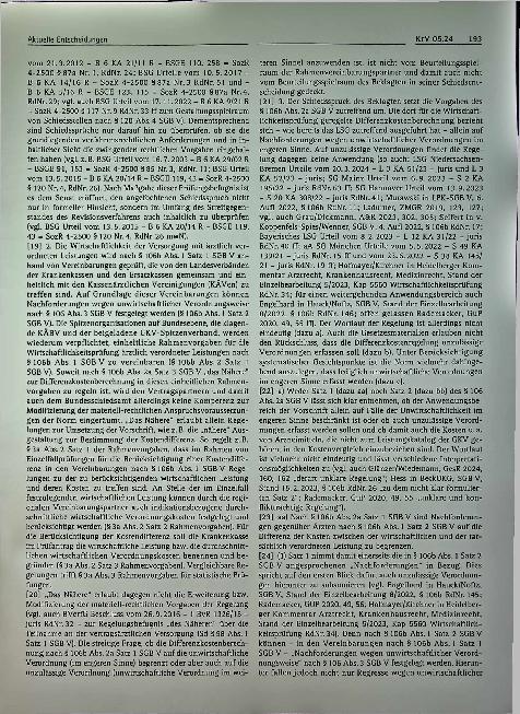 Vorschauseite 3: Aktuelle Entscheidungen Vertragsärztliche Versorgung