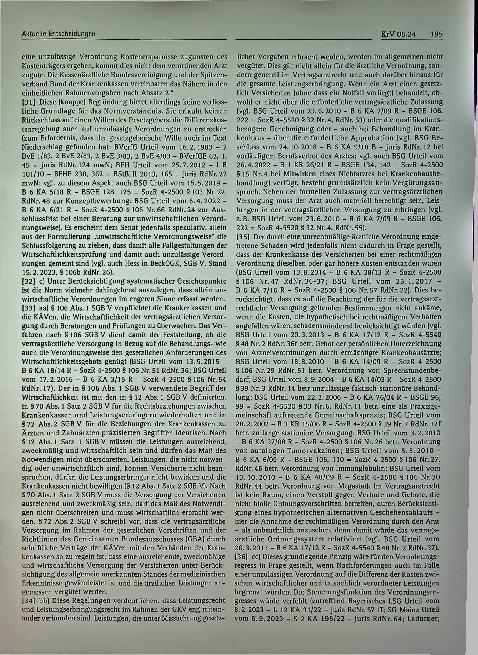 Vorschauseite 5: Aktuelle Entscheidungen Vertragsärztliche Versorgung