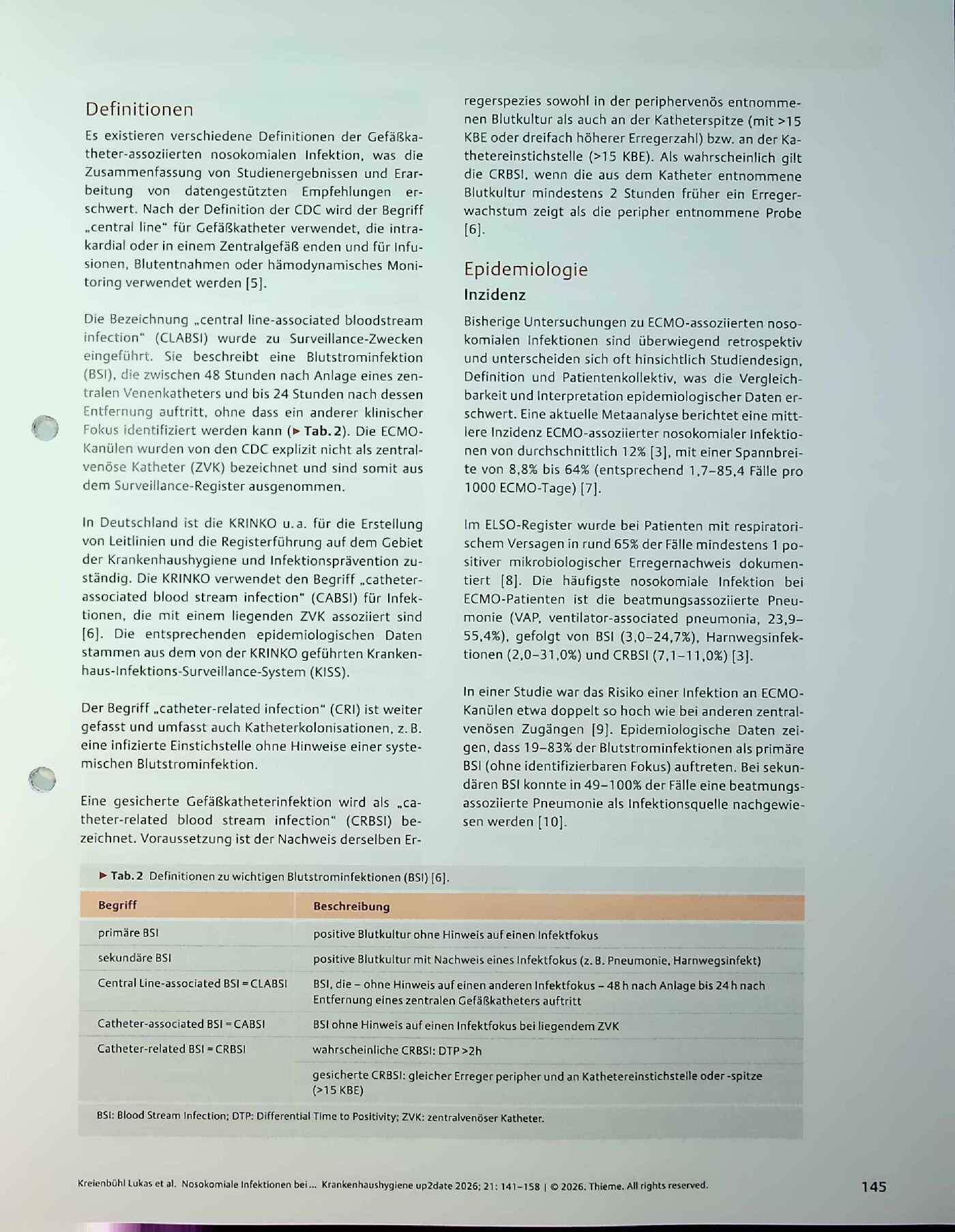 Vorschauseite 3: Nosokomiale Infektionen bei ECMO-Therapie – Ursachen, Prävention und Surveillance