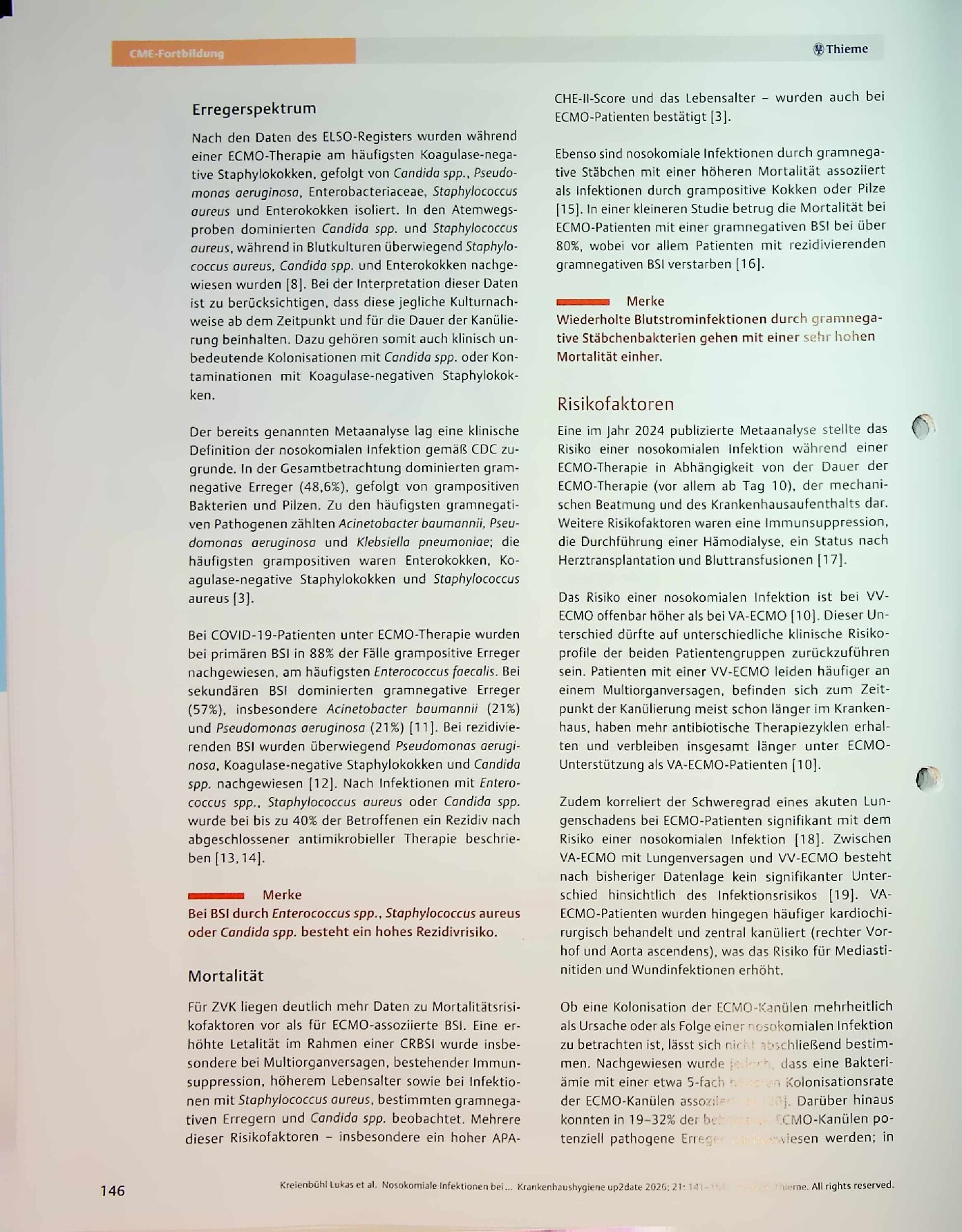 Vorschauseite 4: Nosokomiale Infektionen bei ECMO-Therapie – Ursachen, Prävention und Surveillance