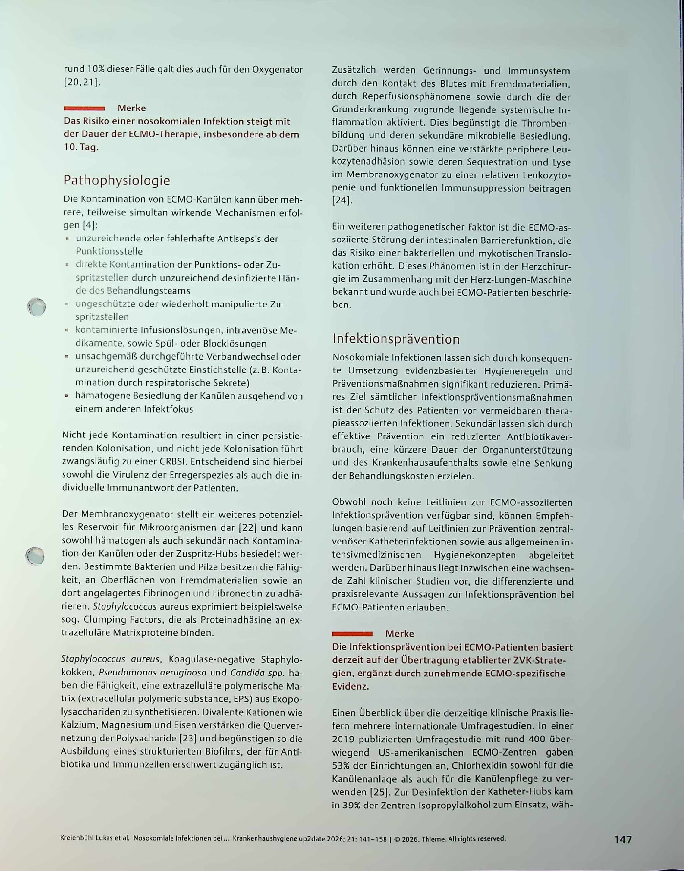 Vorschauseite 5: Nosokomiale Infektionen bei ECMO-Therapie – Ursachen, Prävention und Surveillance