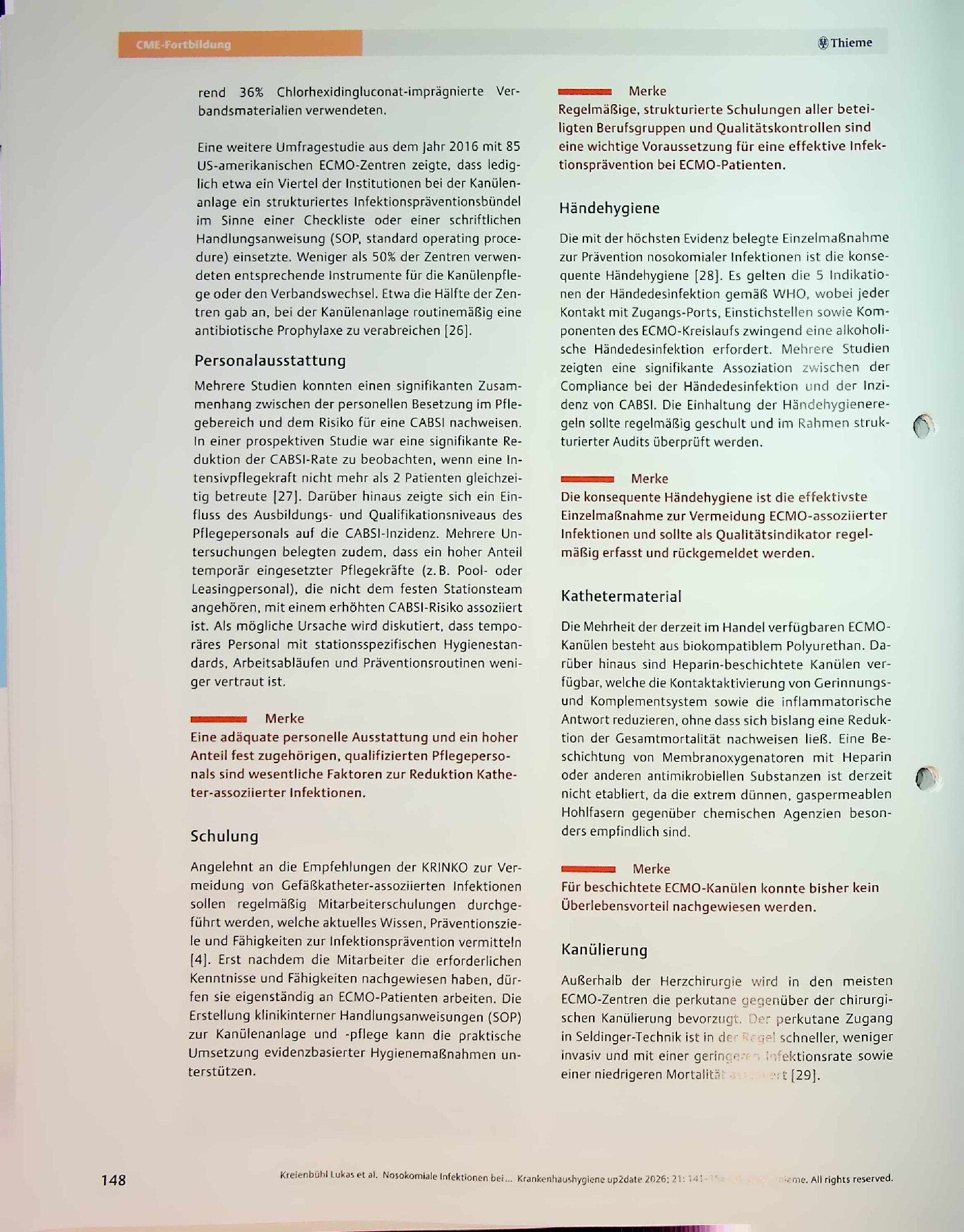 Vorschauseite 6: Nosokomiale Infektionen bei ECMO-Therapie – Ursachen, Prävention und Surveillance