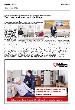 Vorschauseite 1: Der „Corona-Blues“ und die Pflege