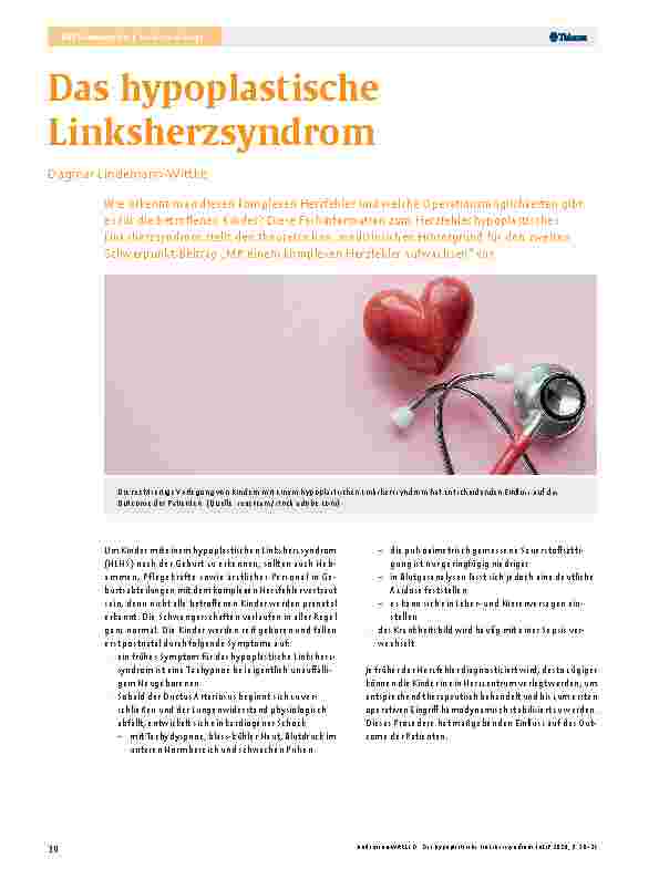 Vorschauseite 1: Das hypoplastische Linksherzsyndrom