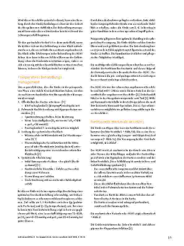 Vorschauseite 2: Das hypoplastische Linksherzsyndrom