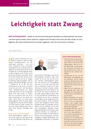 Vorschauseite 1: Leichtigkeit statt Zwang