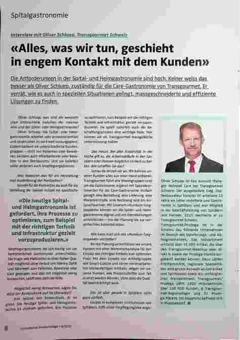 Vorschauseite 1: "Alles, was wir tun, geschieht in engem Kontakt mit dem Kunden. "
