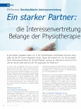 Vorschauseite 1: Ein starker Partner: die Interessenvertretung der Belange der Physiotherapie