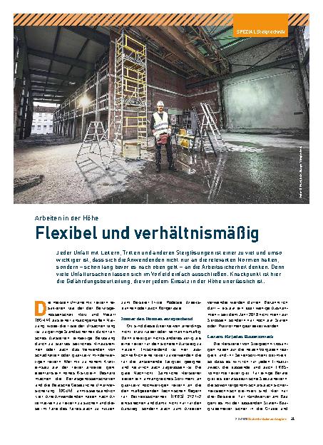 Vorschauseite 1: Arbeiten in der Höhe Flexibel und verhältnismäßig