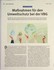 Vorschauseite 1: Maßnahmen für den Umweltschutz bei der VBG