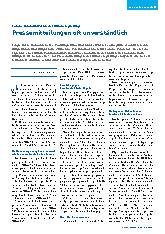 Vorschauseite 1: Corona-Kommunikation der Bundesregierung: Pressemitteilungen oft unverständlich.
