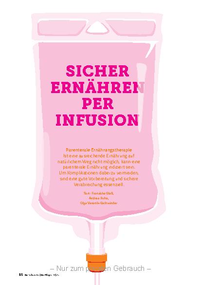 Vorschauseite 1: Sicher ernähren per Infusion