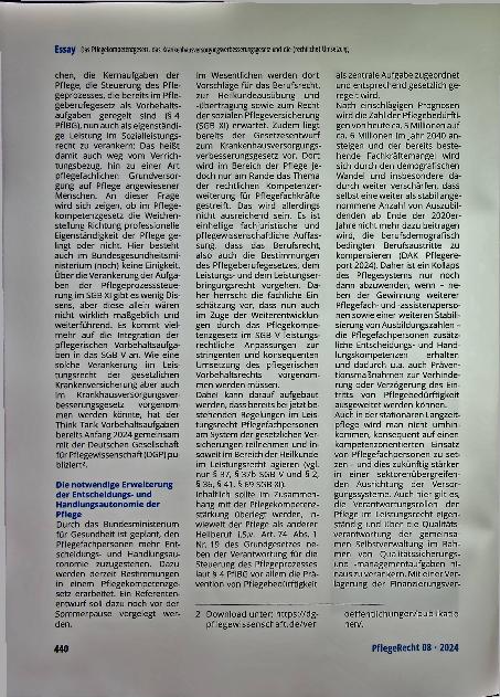 Vorschauseite 2: Das Pflegekompetenzgesetz, das Krankenhausversorgungsverbesserungsgesetz und die (rechtliche) Umsetzung zur Steuerung des Pflegeprozesses durch Pflegefachkräfte im Leistungs- (erb…