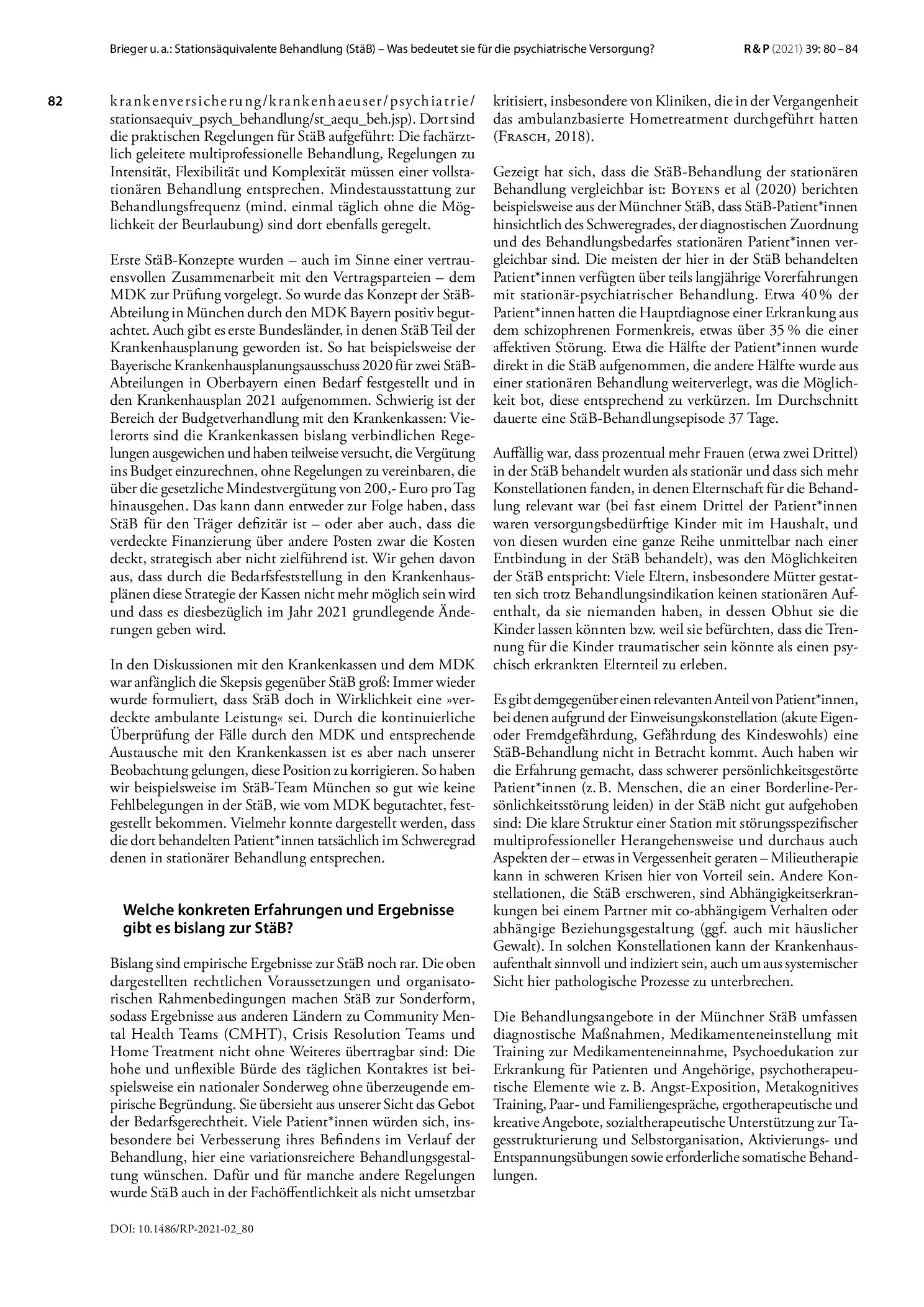 Vorschauseite 3: Stationsäquivalente Behandlung (StäB) – Was bedeutet sie für die psychiatrische Versorgung?
