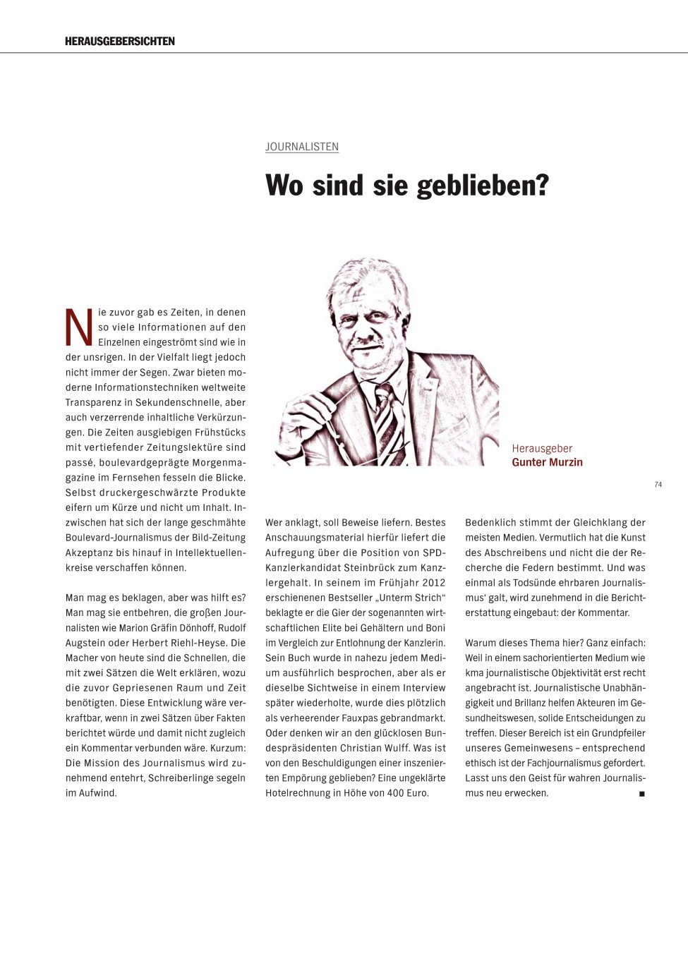 Vorschauseite 1: Wo sind sie geblieben?