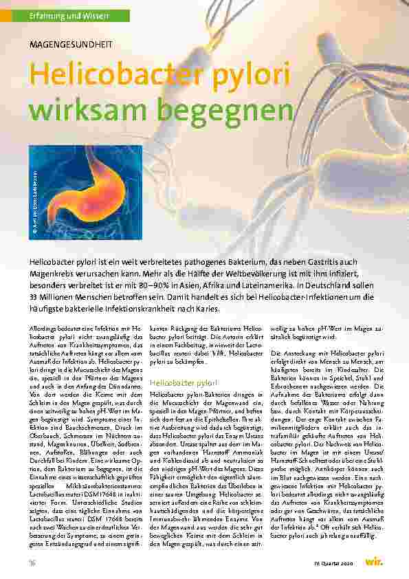 Vorschauseite 1: Helicobacter pylori wirksam begegnen