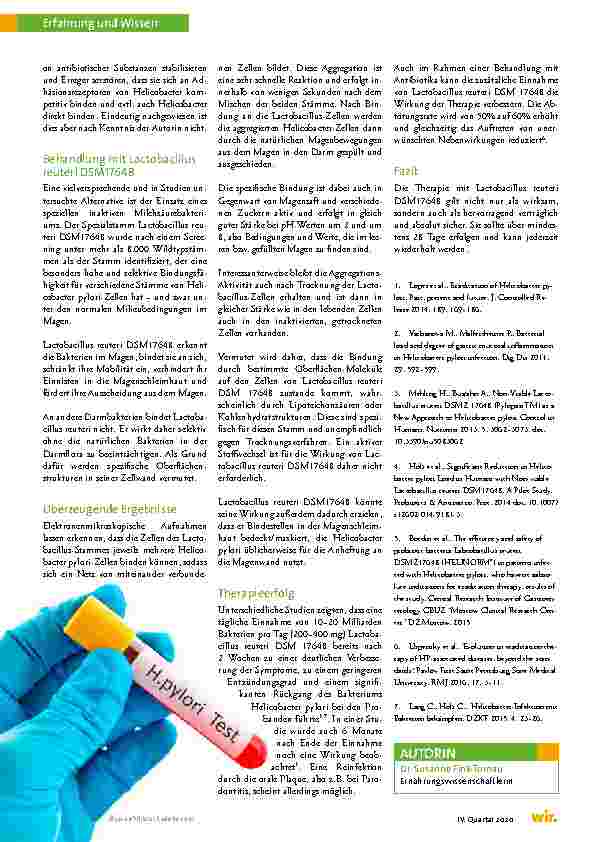 Vorschauseite 3: Helicobacter pylori wirksam begegnen