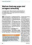 Vorschauseite 1: Weitere Anstrengungen sind zwingend notwendig.