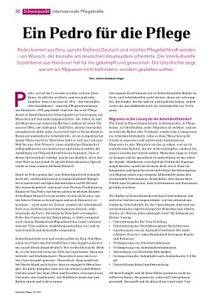 Vorschauseite 1: Ein Pedro für die Pflege