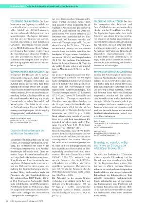 Vorschauseite 3: Adjuvante Therapie bei Enterococcus-faecalis-Endokarditis: Überprüfung der Evidenzlage