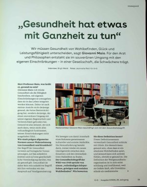 Vorschauseite 2: „Gesundheit hat etwas mit Ganzheit zu tun“