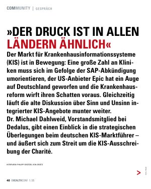 Vorschauseite 1: " Der Druck ist in allen Ländern ähnlich "