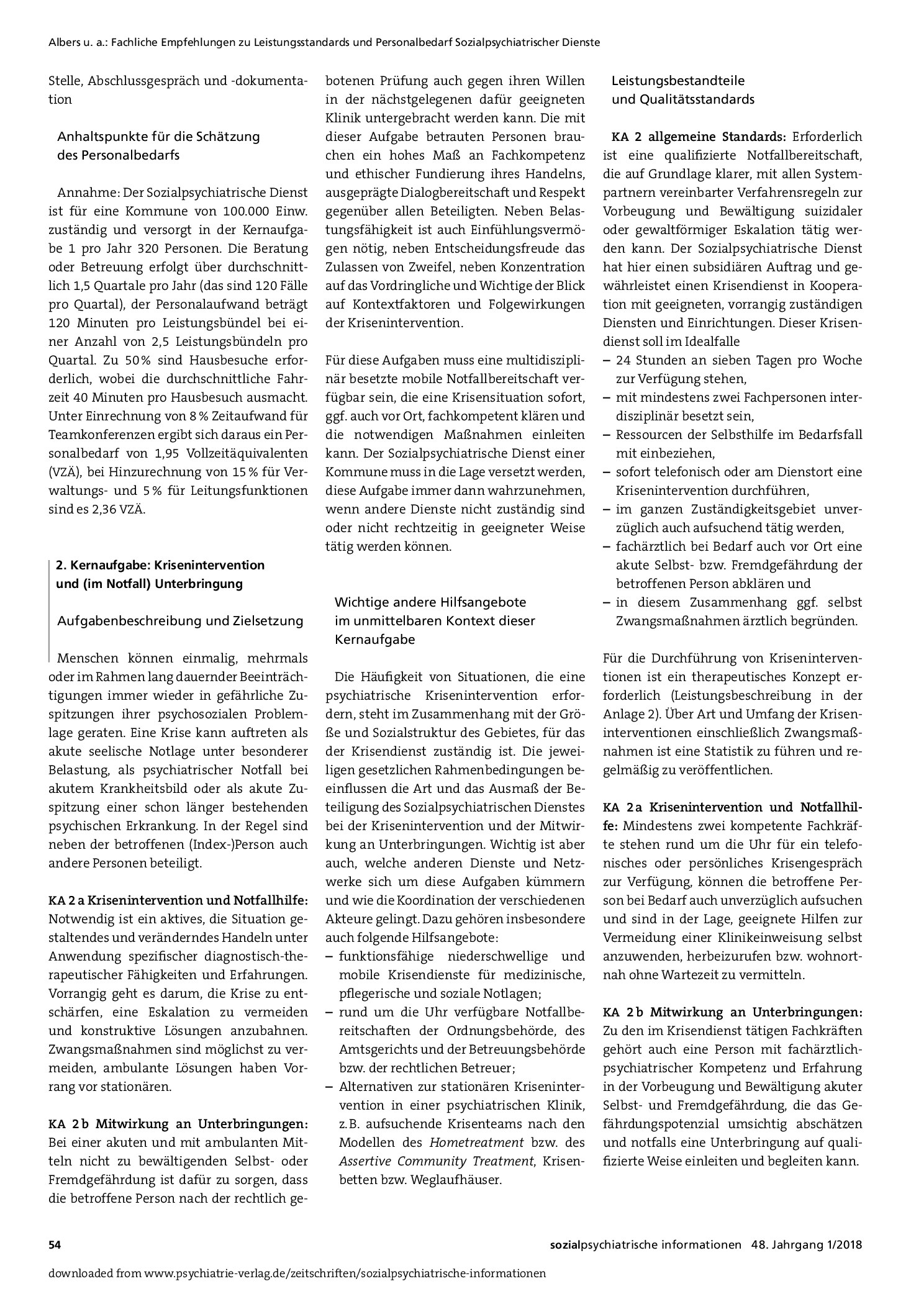 Vorschauseite 4: Fachliche Empfehlungen zu Leistungsstandards und Personalbedarf sozialpsychiatrischer Dienste