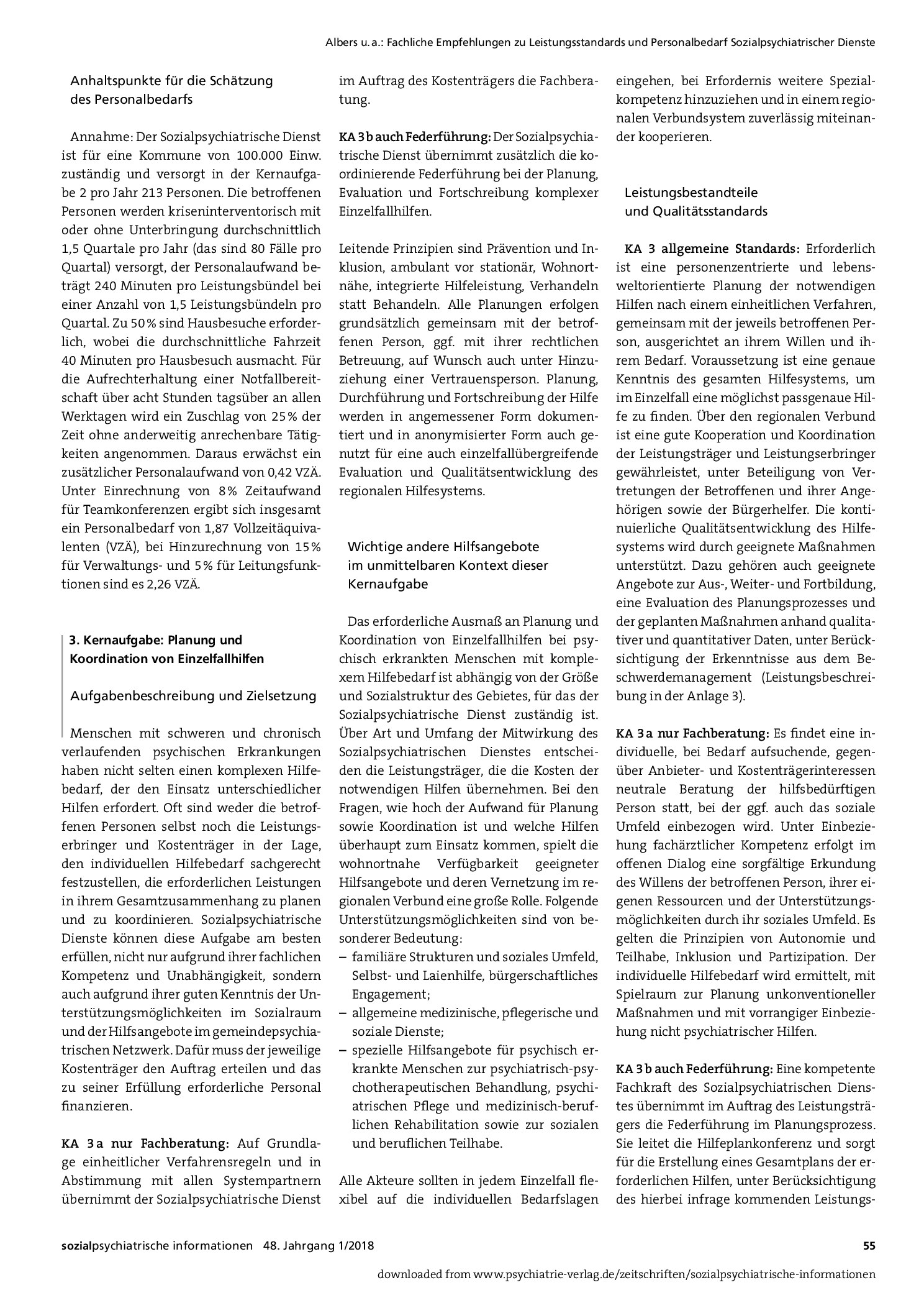 Vorschauseite 5: Fachliche Empfehlungen zu Leistungsstandards und Personalbedarf sozialpsychiatrischer Dienste
