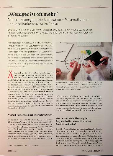 Vorschauseite 1: „Weniger ist oft mehr“ Sichere, altersgerechte Medikation - Polymedikation und Medikationsreview im Fokus