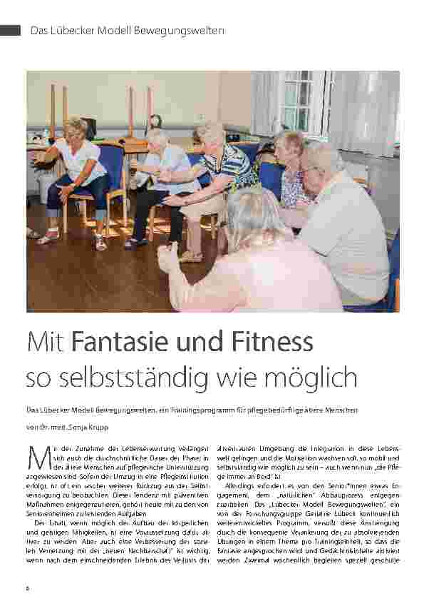Vorschauseite 1: Mit Fantasie und Fitness so selbstständig wie möglich.