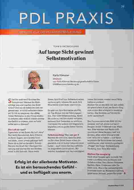Vorschauseite 1: Auf lange Sicht gewinnt Selbstmotivation.