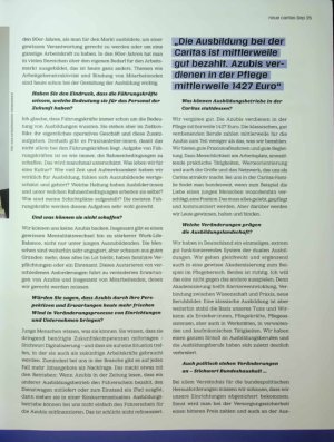 Vorschauseite 2: „Die Caritas hat locker dreimal so viele — Auszubildende wie Bahn und Post zusammen“