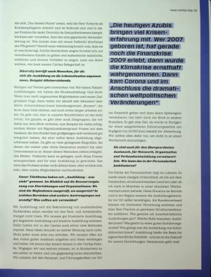 Vorschauseite 4: „Die Caritas hat locker dreimal so viele — Auszubildende wie Bahn und Post zusammen“