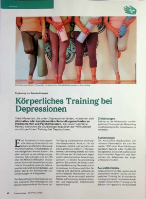 Vorschauseite 1: Körperliches Training bei Depressionen