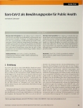 Vorschauseite 1: Sars-CoV-2 als Bewährungsprobe für Public Health