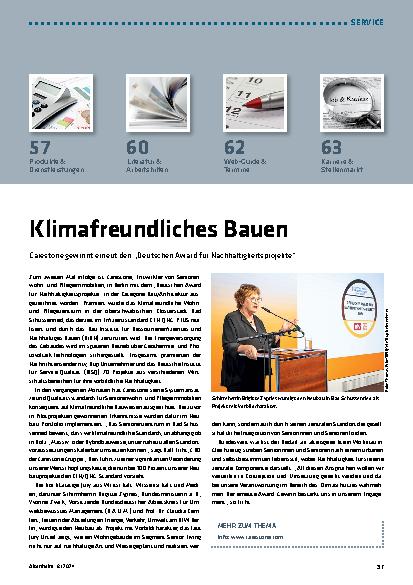 Vorschauseite 1: Klimafreundliches Bauen