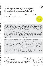 Vorschauseite 1: „Wenn gewisse Spannungen da sind, wirkt das auf alle ein. “