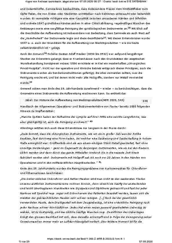 Vorschauseite 5: Zur Historie der Aufbereitung von Medizinprodukten