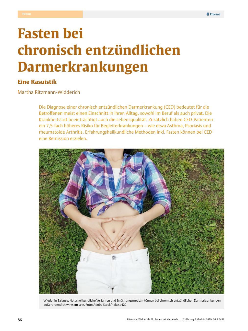 Vorschauseite 1: Fasten bei chronisch entzündlichen Darmerkrankungen