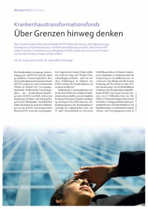 Vorschauseite 1: Krankenhaustransformationsfonds Über Grenzen hinweg denken